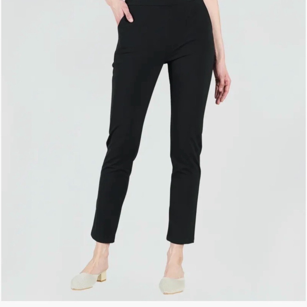 NWT Clara Sun Woo Black Pull On Straight Leg Pocket Pant Minimalist 3PTH Small